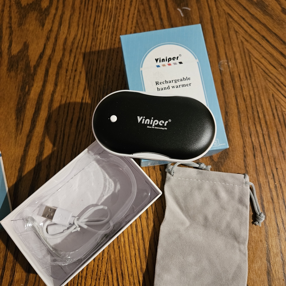 Viniper Black Rechargeable Hand Warmer